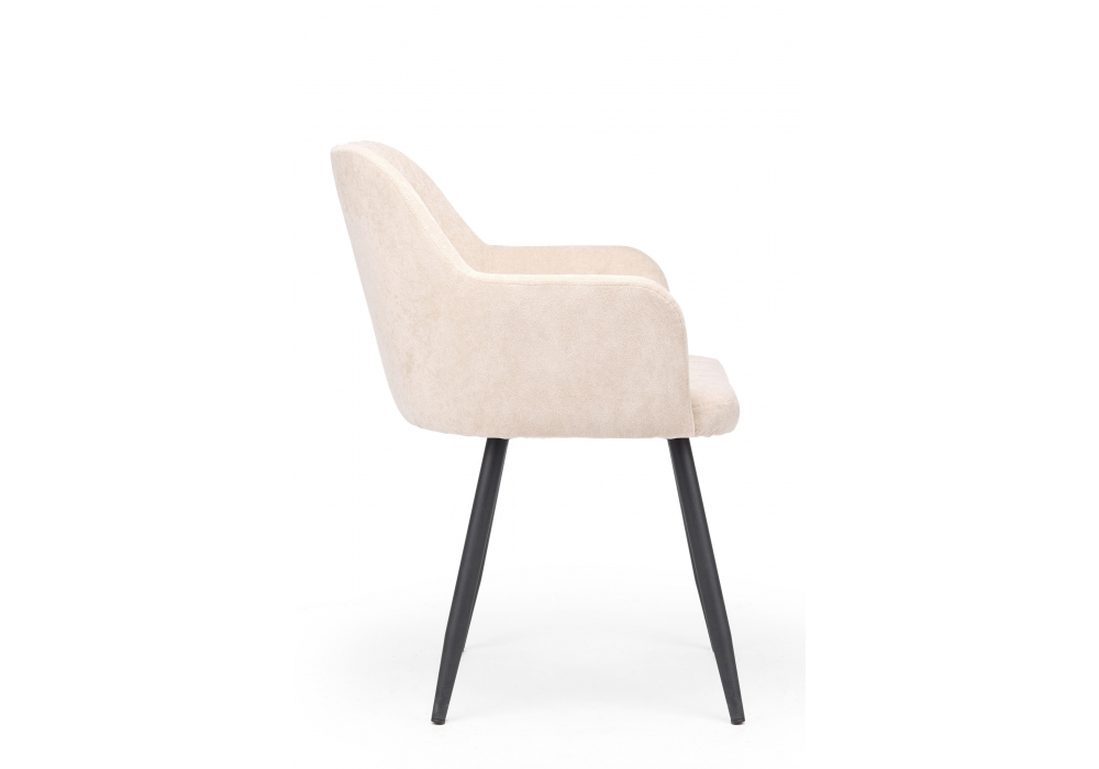 Стул на металлокаркасе Инфини 360 латте (ocean 003) /  черный