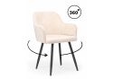 Стул на металлокаркасе Инфини 360 латте (ocean 003) /  черный