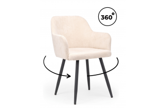 Стул на металлокаркасе Инфини 360 латте (ocean 003) /  черный