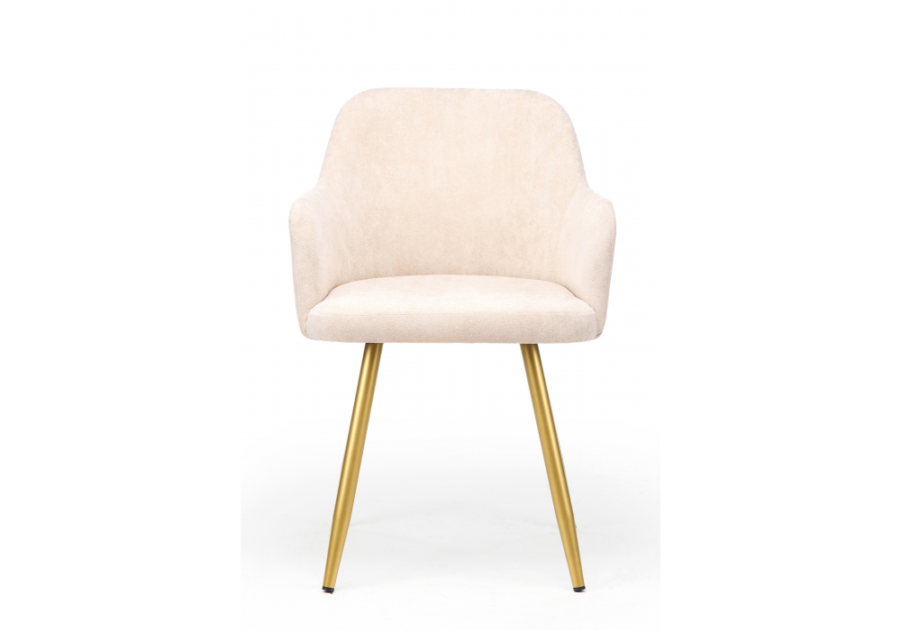 Стул на металлокаркасе Инфини 360 латте (ocean 003) / золотой