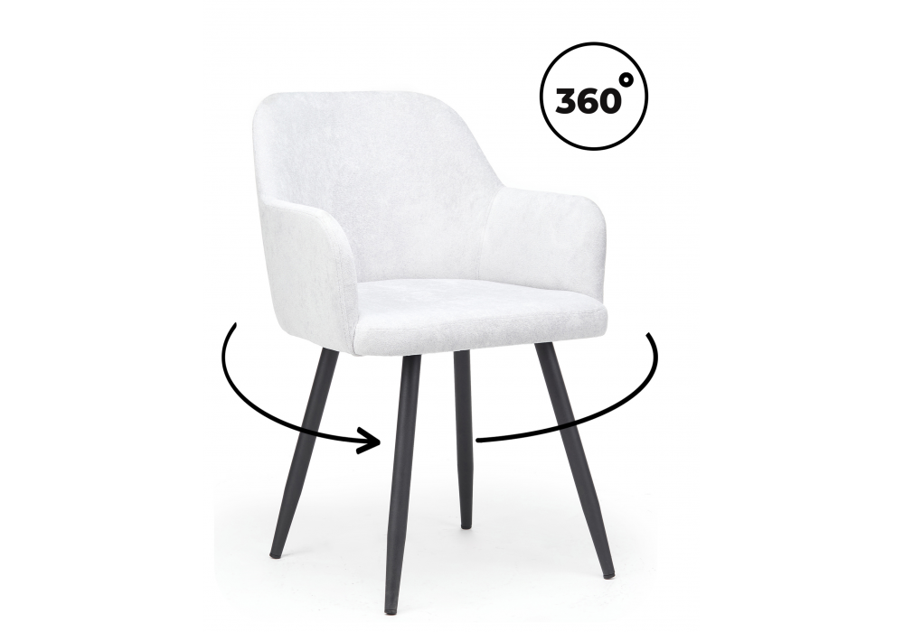 Стул на металлокаркасе Инфини 360 светло-серый (ocean 021) / черный