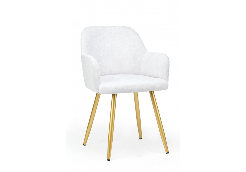 Стул на металлокаркасе Инфини 360 светло-серый (ocean 021) / золотой