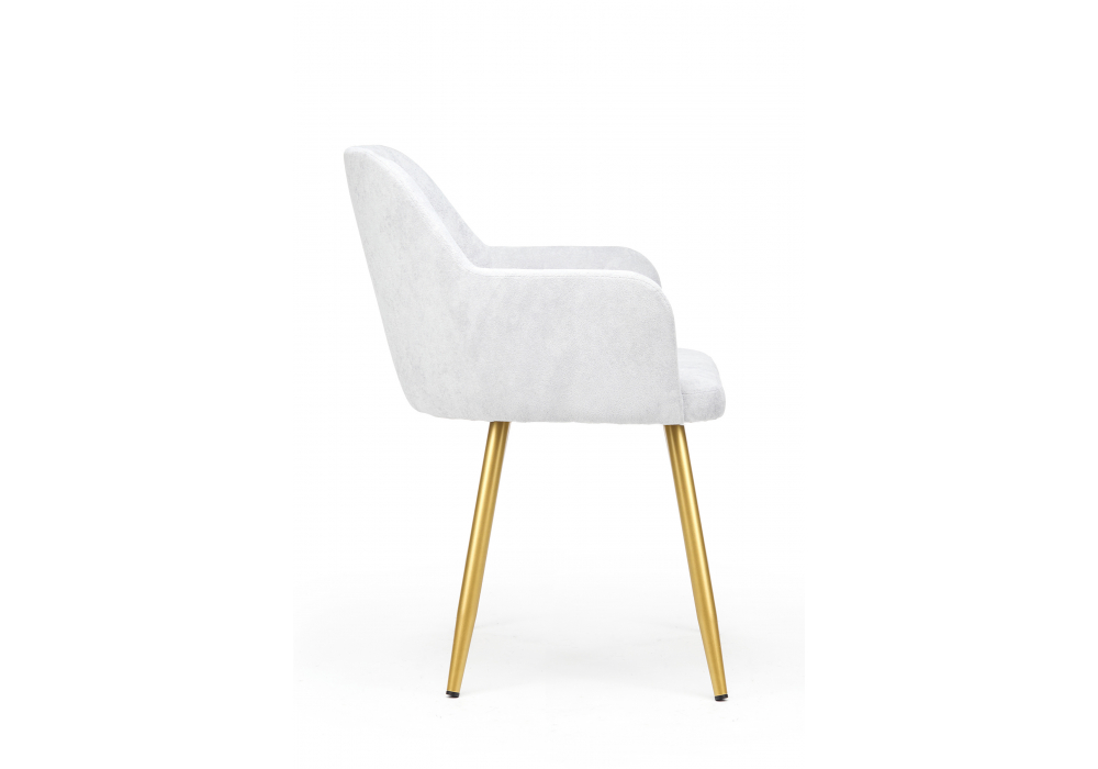 Стул на металлокаркасе Инфини 360 светло-серый (ocean 021) / золотой