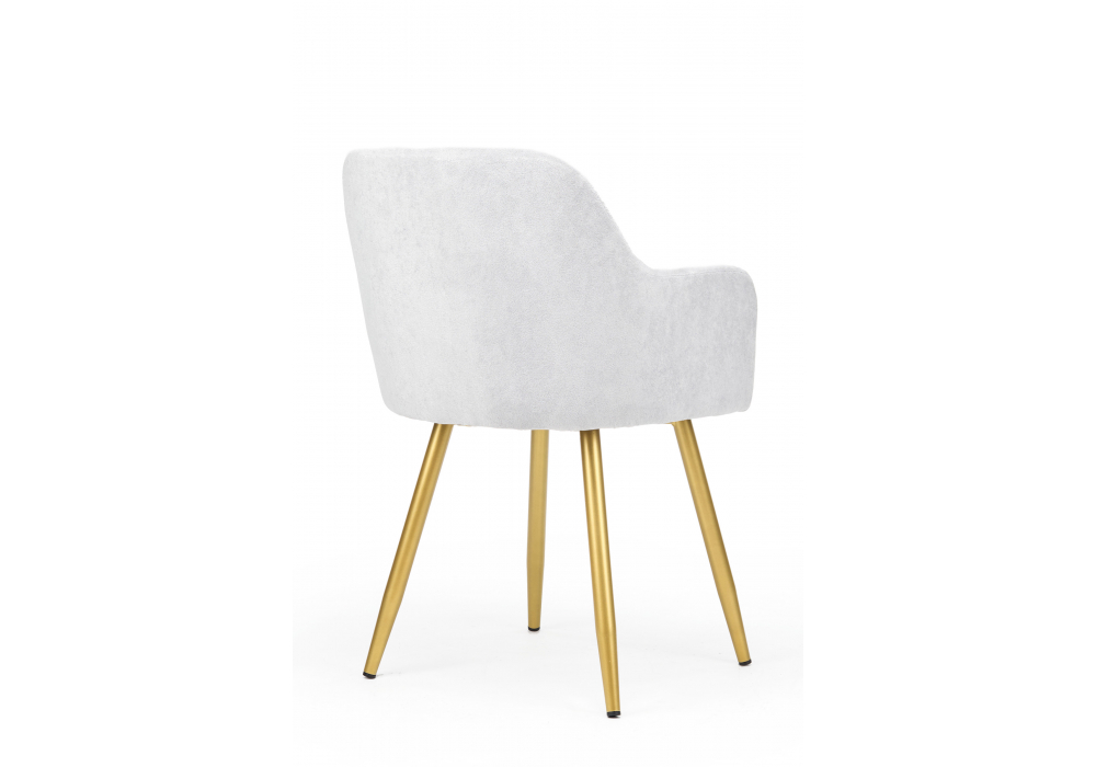 Стул на металлокаркасе Инфини 360 светло-серый (ocean 021) / золотой