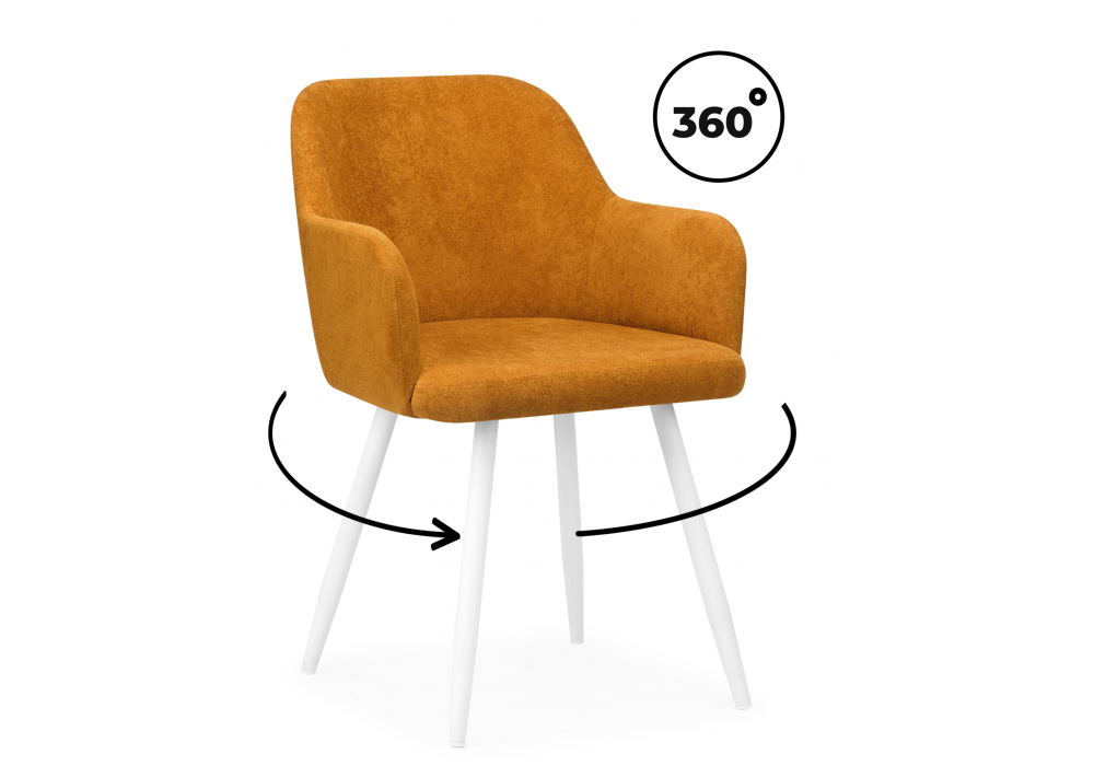 Стул на металлокаркасе Инфини 360 терракота (ocean 015) / белый