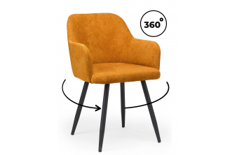 Стул на металлокаркасе Инфини 360 терракота (ocean 015) / черный