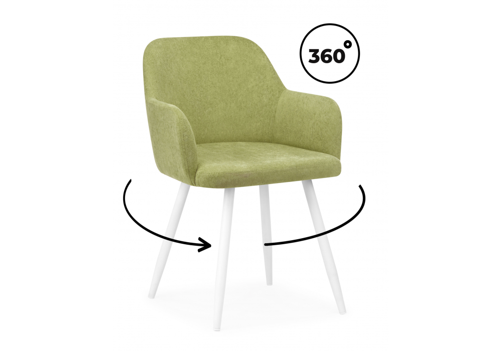 Стул на металлокаркасе Инфини 360 зеленый (ocean 013) / белый