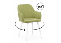 Стул на металлокаркасе Инфини 360 зеленый (ocean 013) / белый