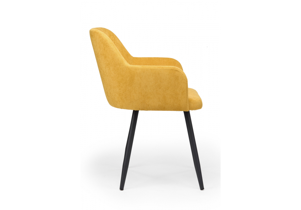 Стул на металлокаркасе Инфини горчичный (ocean 016) / черный