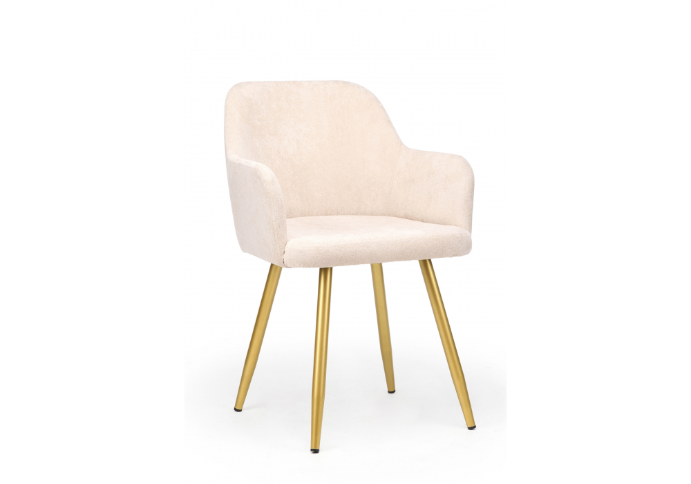 Стул на металлокаркасе Инфини латте (ocean 003) / золотой