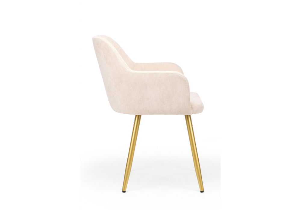 Стул на металлокаркасе Инфини латте (ocean 003) / золотой