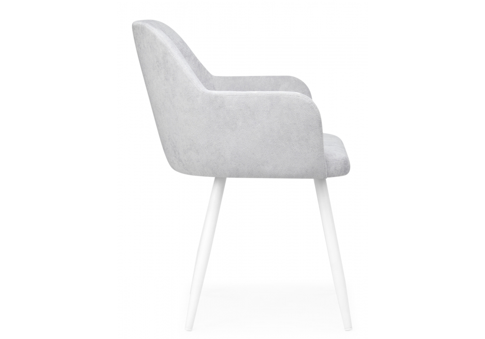 Стул на металлокаркасе Инфини светло-серый (ocean 021) / белый