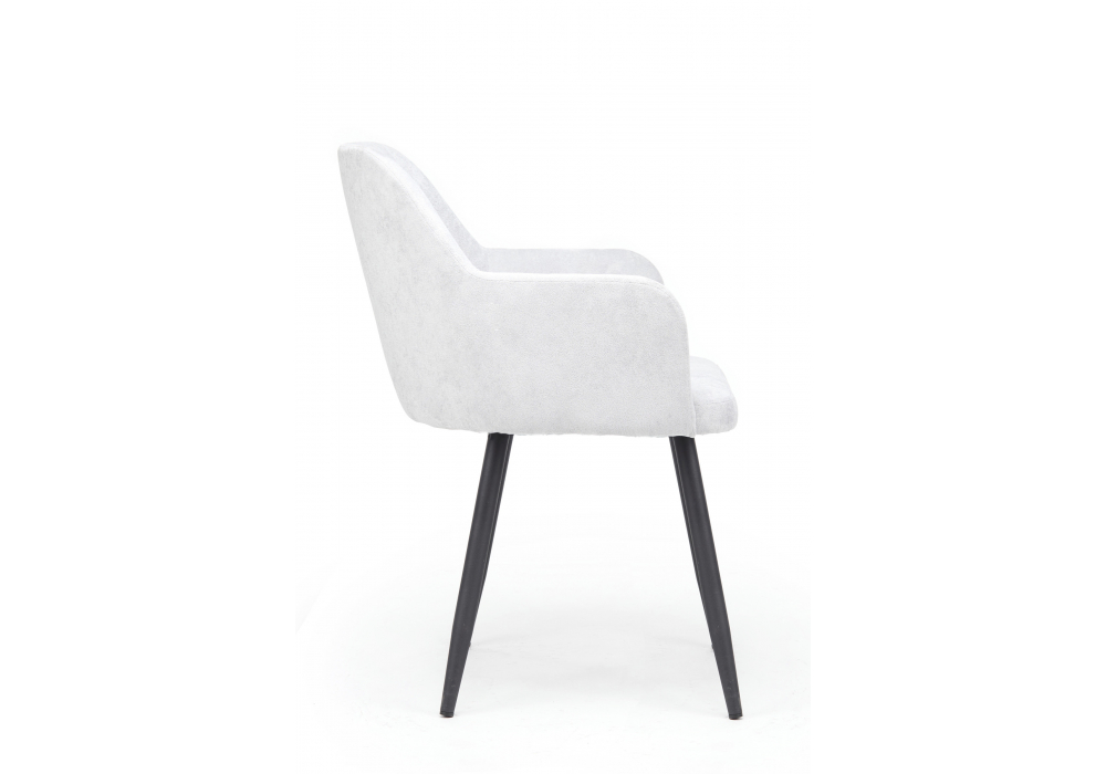 Стул на металлокаркасе Инфини светло-серый (ocean 021) / черный