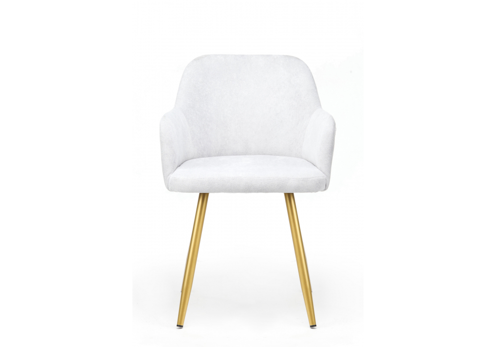 Стул на металлокаркасе Инфини светло-серый (ocean 021) / золотой