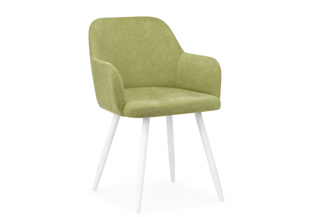 Стул на металлокаркасе Инфини зеленый (ocean 013) / белый