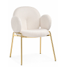 Стул на металлокаркасе Kalipso white / gold
