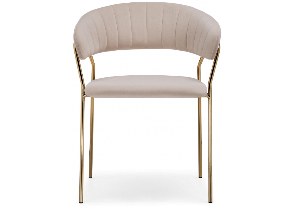 Стул на металлокаркасе Kamelia 1 beige / gold