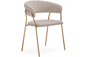 Стул на металлокаркасе Kamelia 1 beige / gold