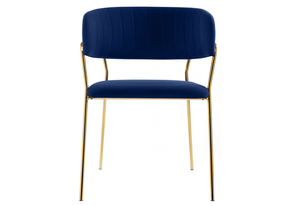 Стул на металлокаркасе Kamelia 1 dark blue / gold