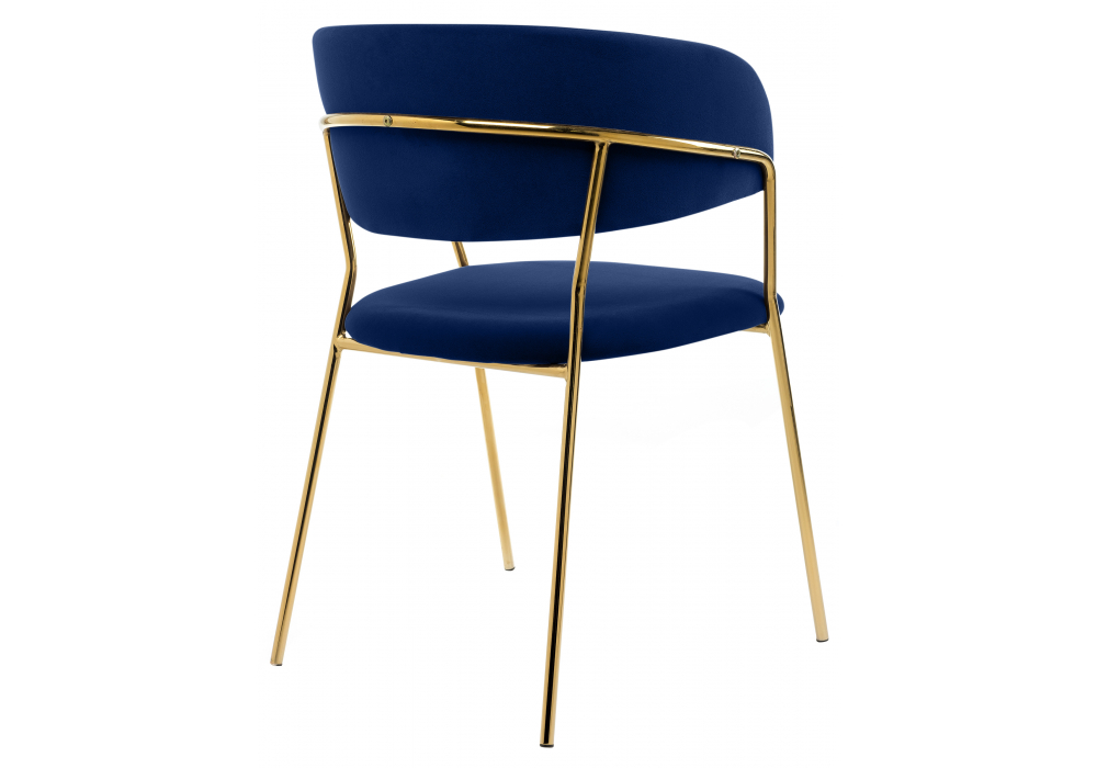 Стул на металлокаркасе Kamelia 1 dark blue / gold