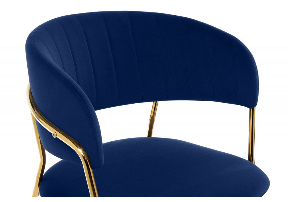 Стул на металлокаркасе Kamelia 1 dark blue / gold