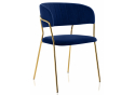 Стул на металлокаркасе Kamelia 1 dark blue / gold