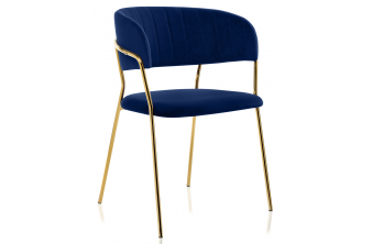 Стул на металлокаркасе Kamelia 1 dark blue / gold