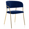 Стул на металлокаркасе Kamelia 1 dark blue / gold