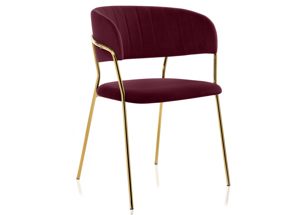 Стул на металлокаркасе Kamelia 1 wine red / gold