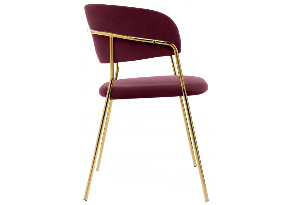 Стул на металлокаркасе Kamelia 1 wine red / gold