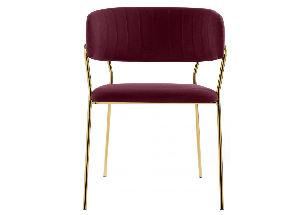 Стул на металлокаркасе Kamelia 1 wine red / gold