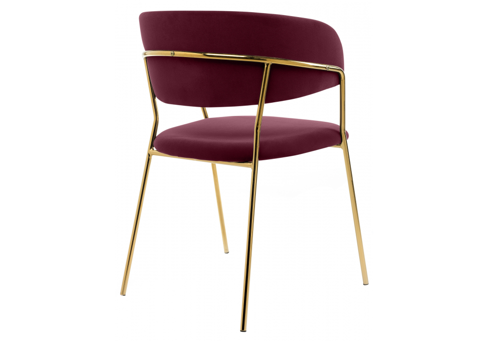 Стул на металлокаркасе Kamelia 1 wine red / gold