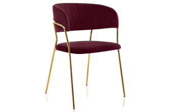 Стул на металлокаркасе Kamelia 1 wine red / gold