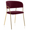 Стул на металлокаркасе Kamelia 1 wine red / gold