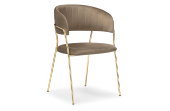 Стул на металлокаркасе Kamelia cappuccino / gold