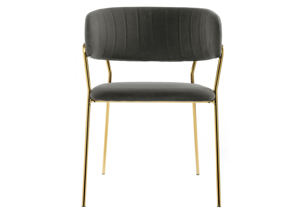 Стул на металлокаркасе Kamelia dark blue / gold