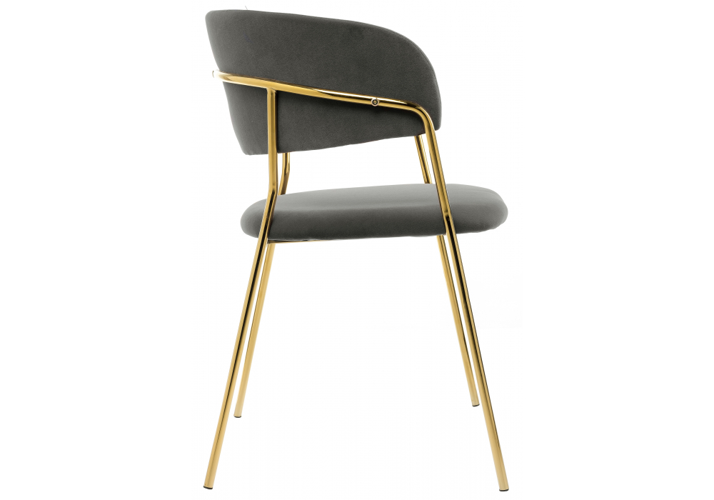Стул на металлокаркасе Kamelia dark blue / gold