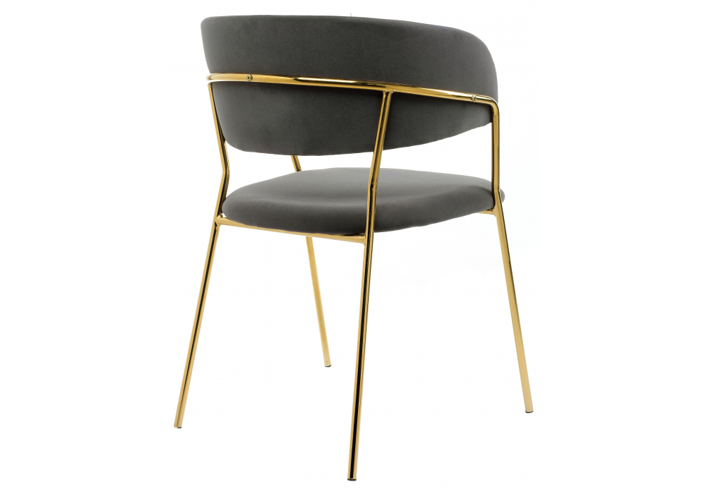 Стул на металлокаркасе Kamelia dark blue / gold
