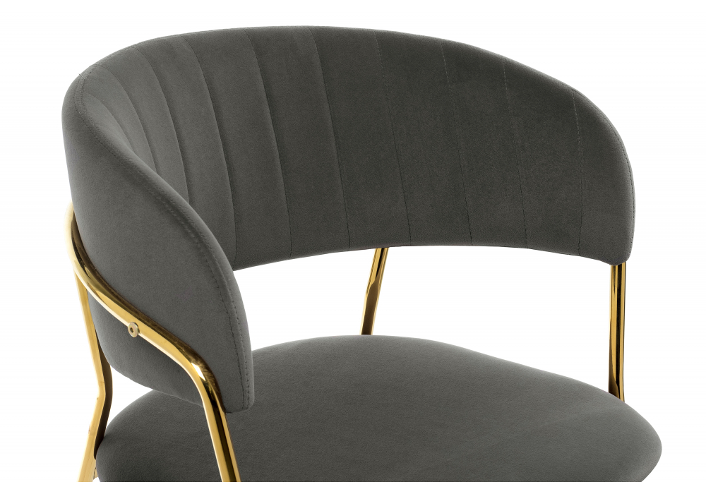 Стул на металлокаркасе Kamelia dark blue / gold