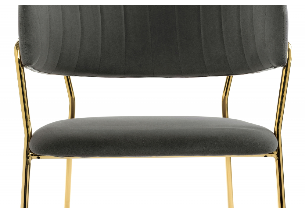 Стул на металлокаркасе Kamelia dark blue / gold