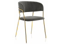 Стул на металлокаркасе Kamelia dark blue / gold