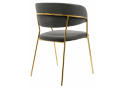 Стул на металлокаркасе Kamelia dark blue / gold