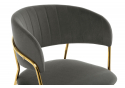 Стул на металлокаркасе Kamelia dark blue / gold