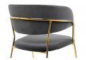 Стул на металлокаркасе Kamelia dark blue / gold