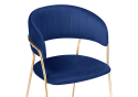 Стул на металлокаркасе Kamelia dark blue / gold