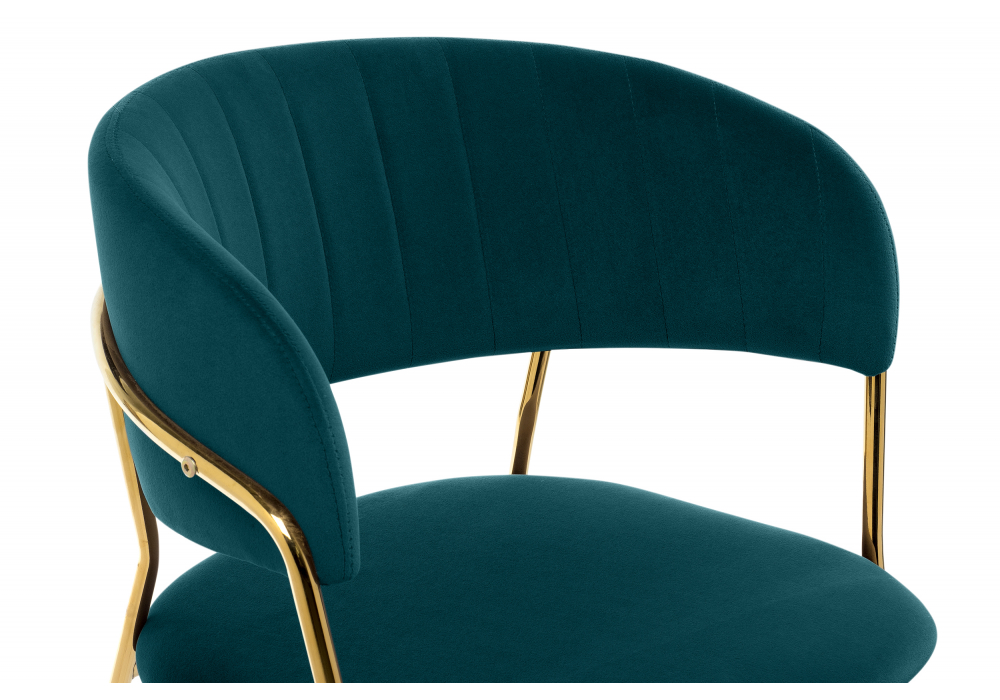 Стул на металлокаркасе Kamelia зеленый / золото