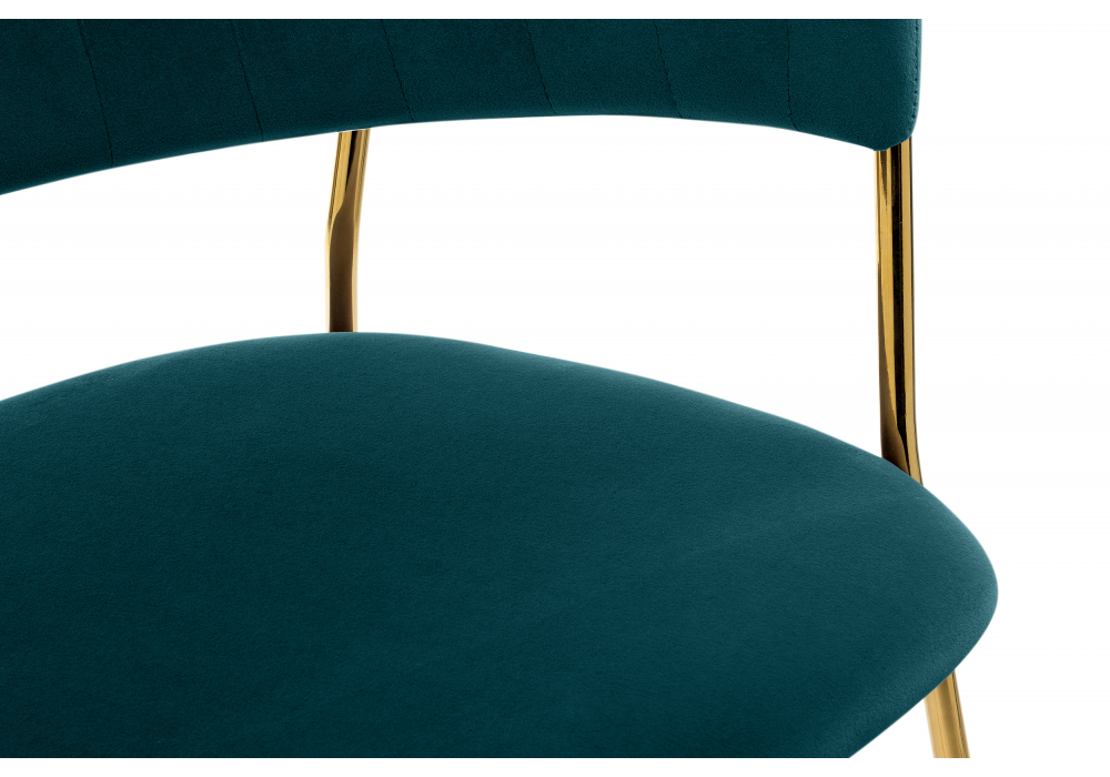 Стул на металлокаркасе Kamelia зеленый / золото