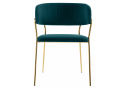 Стул на металлокаркасе Kamelia зеленый / золото