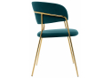 Стул на металлокаркасе Kamelia зеленый / золото