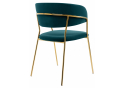Стул на металлокаркасе Kamelia зеленый / золото